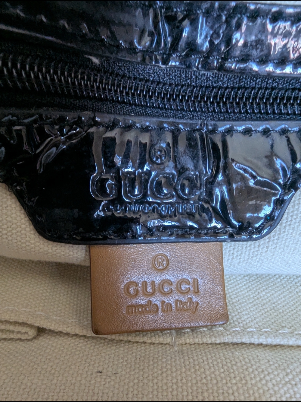vintage Gucci GG NylonWeb Tote Bag, featuring the brand's iconic signature - Picture 13 of 16